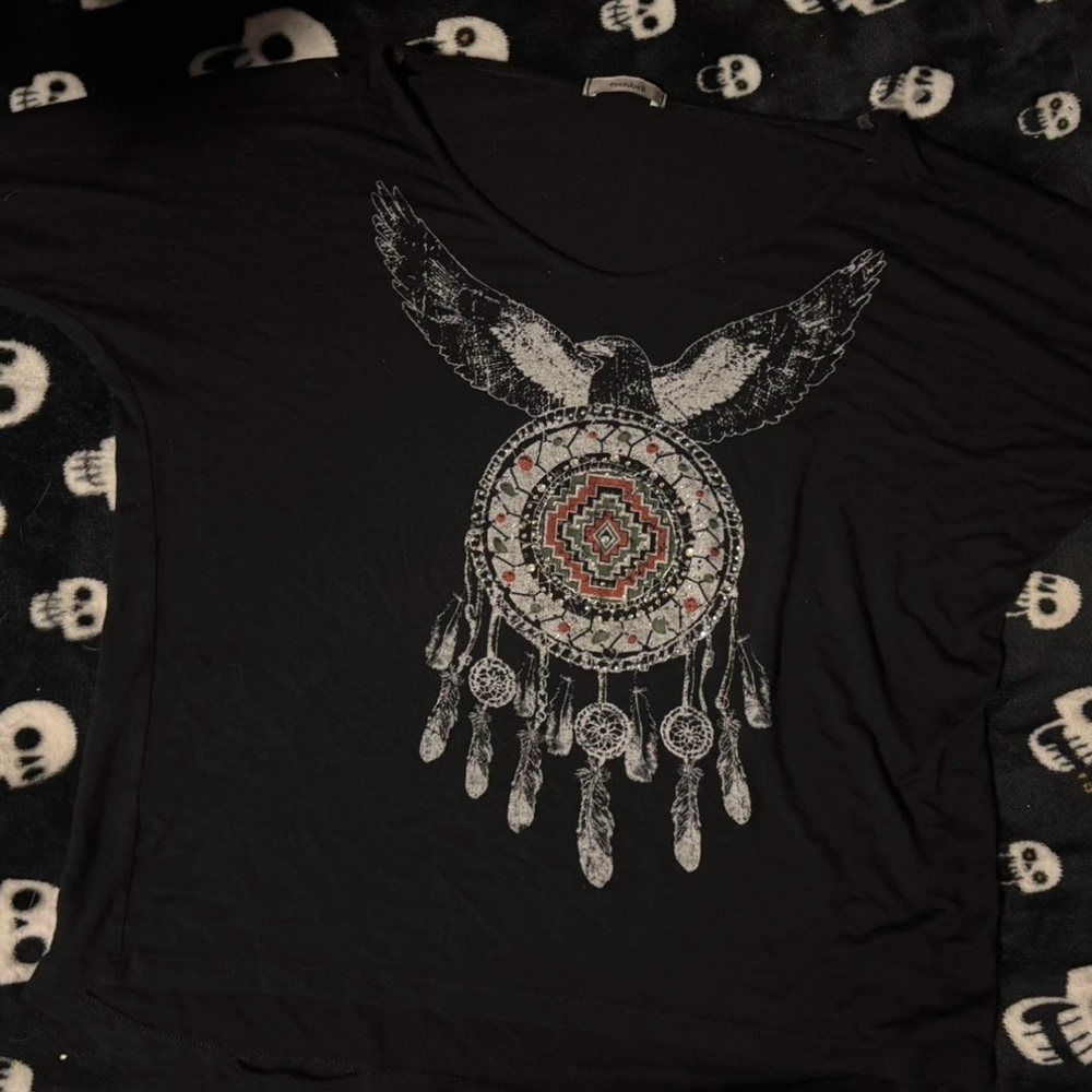 Black Graphic Women's Top